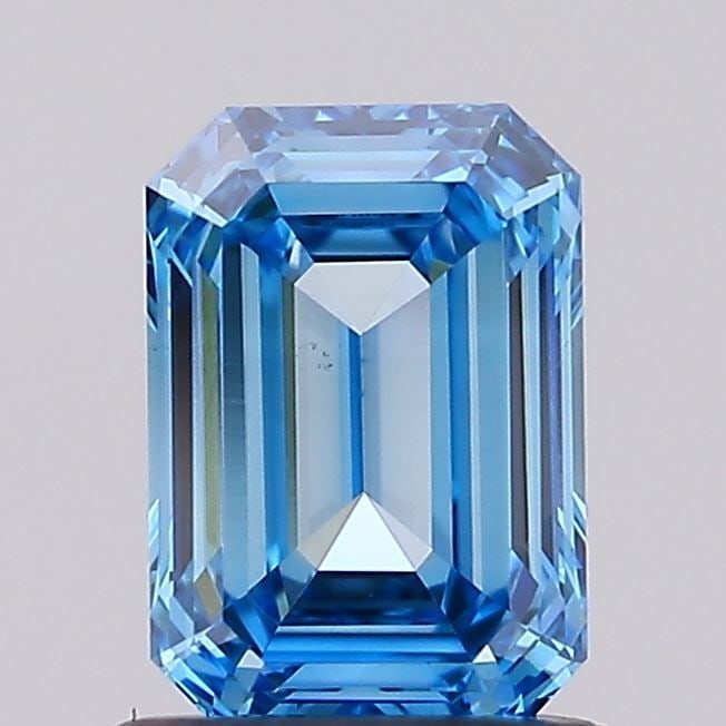 Loose Diamond - EMERALD 1.13ct Fancy Vivid Blue VS1: Loose Diamond - EMERALD 1.13ct Fancy Vivid Blue VS1 Source: This is a real non-mined Diamond that has been grown in a lab Shape: EMERALD Carats: 1.13 Color: Fancy Vivid Blue Certification: IGI Video: