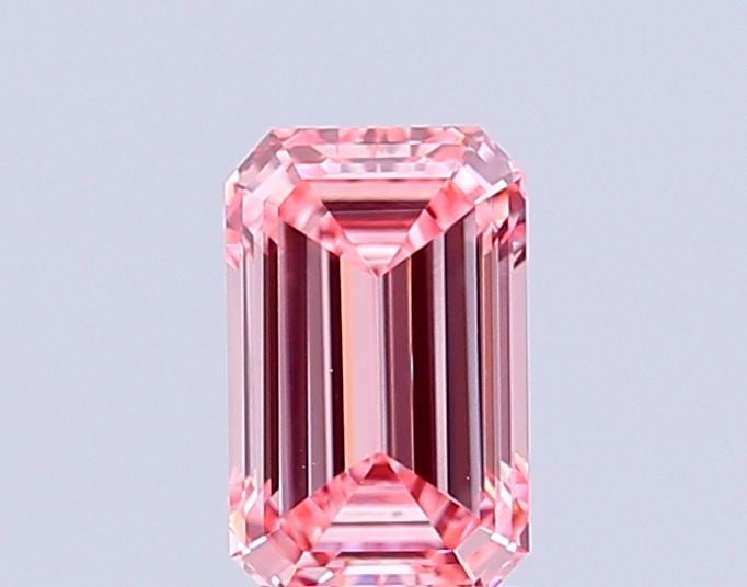 Loose Diamond - EMERALD 1.11ct Fancy Vivid Pink VVS2: Loose Diamond - EMERALD 1.11ct Fancy Vivid Pink VVS2 Source: This is a real non-mined Diamond that has been grown in a lab Shape: EMERALD Carats: 1.11 Color: Fancy Vivid Pink Certification: IGI Video: