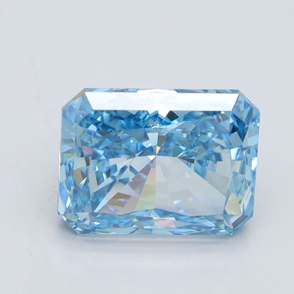 Loose Diamond - RADIANT 2.91ct Fancy Vivid Blue VS1: Loose Diamond - RADIANT 2.91ct Fancy Vivid Blue VS1 Source: This is a real non-mined Diamond that has been grown in a lab Shape: RADIANT Carats: 2.91 Color: Fancy Vivid Blue Certification: IGI Video: