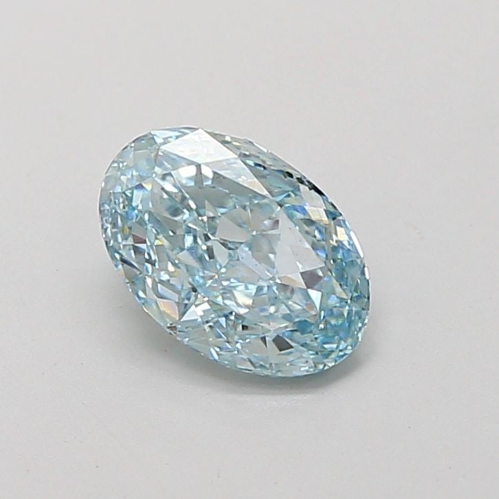 Loose Diamond - OVAL 1.24ct Fancy Vivid Greenish Blue VVS2: Loose Diamond - OVAL 1.24ct Fancy Vivid Greenish Blue VVS2 Source: This is a real non-mined Diamond that has been grown in a lab Shape: OVAL Carats: 1.24 Color: Fancy Vivid Greenish Blue Certification