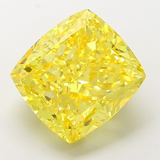 Loose Diamond - CUSHION MODIFIED 9.04ct Fancy Vivid Yellow VS1: Loose Diamond - CUSHION MODIFIED 9.04ct Fancy Vivid Yellow VS1 Source: This is a real non-mined Diamond that has been grown in a lab Shape: CUSHION MODIFIED Carats: 9.04 Color: Fancy Vivid Yellow Cert