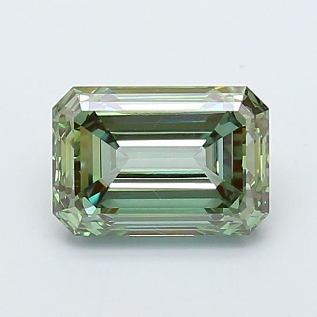 Loose Diamond - EMERALD 2.03ct Fancy Vivid Green VS2: Loose Diamond - EMERALD 2.03ct Fancy Vivid Green VS2 Source: This is a real non-mined Diamond that has been grown in a lab Shape: EMERALD Carats: 2.03 Color: Fancy Vivid Green Certification: IGI Video