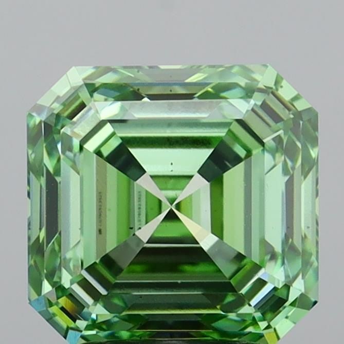 Loose Diamond - ASSCHER 3.03ct Fancy Vivid Green VS2: Loose Diamond - ASSCHER 3.03ct Fancy Vivid Green VS2 Source: This is a real non-mined Diamond that has been grown in a lab Shape: ASSCHER Carats: 3.03 Color: Fancy Vivid Green Certification: IGI Video