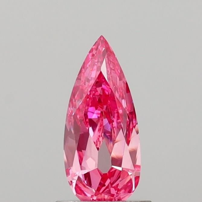 Loose Diamond - PEAR 0.91ct Fancy Vivid Pink VS1: Loose Diamond - PEAR 0.91ct Fancy Vivid Pink VS1 Source: This is a real non-mined Diamond that has been grown in a lab Shape: PEAR Carats: 0.91 Color: Fancy Vivid Pink Certification: IGI Video:
