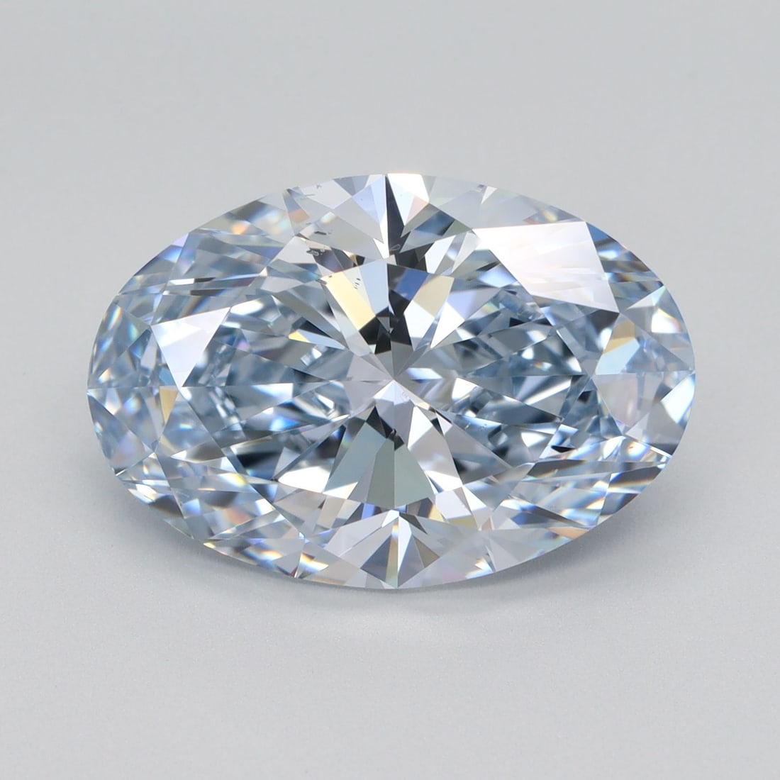 Loose Diamond - OVAL 5.06ct Fancy Blue VS2: Loose Diamond - OVAL 5.06ct Fancy Blue VS2 Source: This is a real non-mined Diamond that has been grown in a lab Shape: OVAL Carats: 5.06 Color: Fancy Blue Certification: IGI Video: