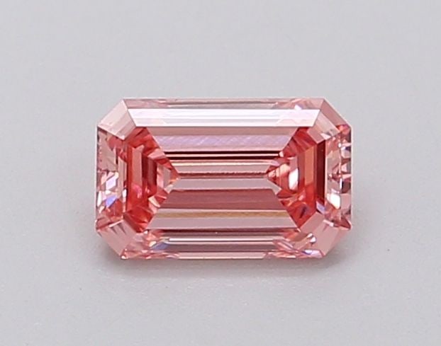 Loose Diamond - EMERALD 0.36ct Fancy Vivid Pink VS1: Loose Diamond - EMERALD 0.36ct Fancy Vivid Pink VS1 Source: This is a real non-mined Diamond that has been grown in a lab Shape: EMERALD Carats: 0.36 Color: Fancy Vivid Pink Certification: IGI Video: