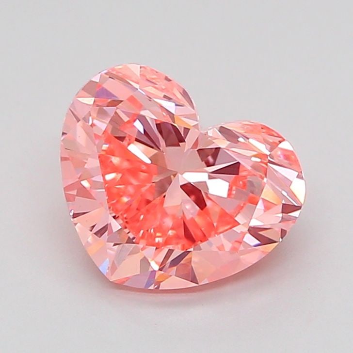 Loose Diamond - HEART 1.95ct Fancy Vivid Pink VS1: Loose Diamond - HEART 1.95ct Fancy Vivid Pink VS1 Source: This is a real non-mined Diamond that has been grown in a lab Shape: HEART Carats: 1.95 Color: Fancy Vivid Pink Certification: IGI Video: