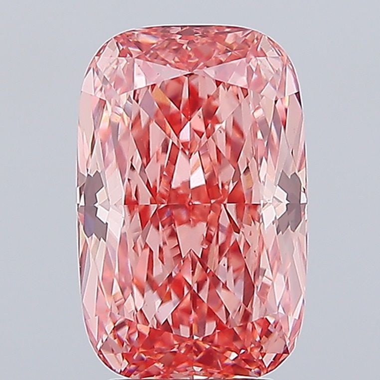 Loose Diamond - CUSHION MODIFIED 5.05ct Fancy Vivid Pink VS2: Loose Diamond - CUSHION MODIFIED 5.05ct Fancy Vivid Pink VS2 Source: This is a real non-mined Diamond that has been grown in a lab Shape: CUSHION MODIFIED Carats: 5.05 Color: Fancy Vivid Pink Certific