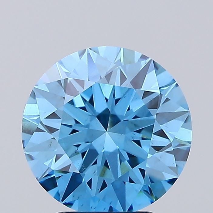Ideal Loose Diamond - ROUND 2.75ct Fancy Vivid Blue VS1: Ideal Loose Diamond - ROUND 2.75ct Fancy Vivid Blue VS1 Source: This is a real non-mined Diamond that has been grown in a lab Shape: ROUND Carats: 2.75 Color: Fancy Vivid Blue Certification: NONE Vide