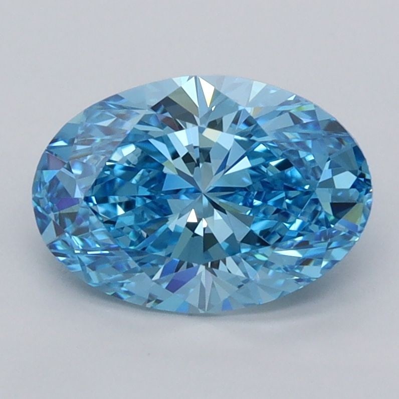 Loose Diamond - OVAL 1.71ct Fancy Vivid Blue VVS2: Loose Diamond - OVAL 1.71ct Fancy Vivid Blue VVS2 Source: This is a real non-mined Diamond that has been grown in a lab Shape: OVAL Carats: 1.71 Color: Fancy Vivid Blue Certification: IGI Video:
