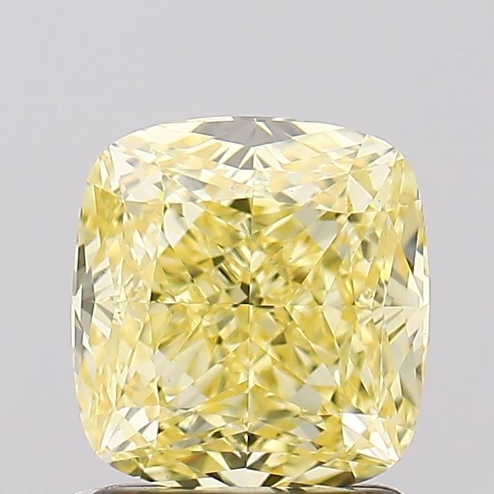 Loose Diamond - CUSHION MODIFIED 1.58ct Fancy Intense Yellow VVS2: Loose Diamond - CUSHION MODIFIED 1.58ct Fancy Intense Yellow VVS2 Source: This is a real non-mined Diamond that has been grown in a lab Shape: CUSHION MODIFIED Carats: 1.58 Color: Fancy Intense Yellow