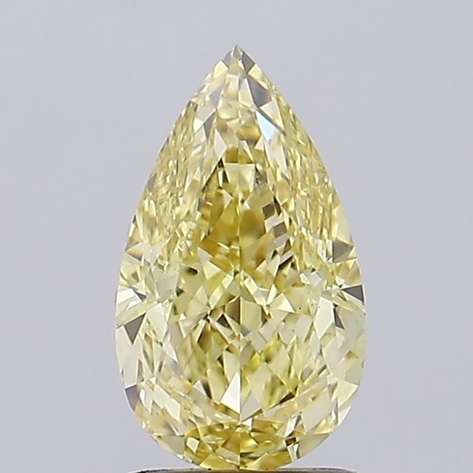Loose Diamond - PEAR 1.72ct Fancy Yellow VS1: Loose Diamond - PEAR 1.72ct Fancy Yellow VS1 Source: This is a real non-mined Diamond that has been grown in a lab Shape: PEAR Carats: 1.72 Color: Fancy Yellow Certification: IGI Video: