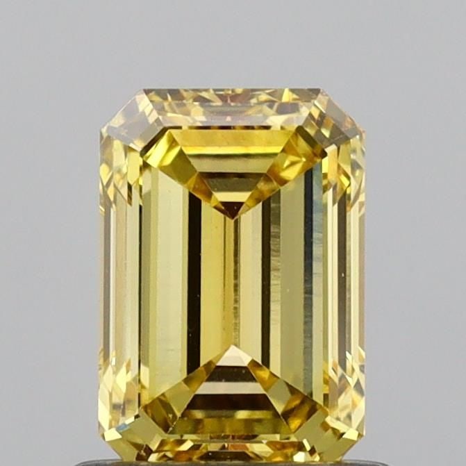 Loose Diamond - EMERALD 1.0ct Fancy Vivid Yellow SI1: Loose Diamond - EMERALD 1.0ct Fancy Vivid Yellow SI1 Source: This is a real non-mined Diamond that has been grown in a lab Shape: EMERALD Carats: 1.0 Color: Fancy Vivid Yellow Certification: NONE Vide