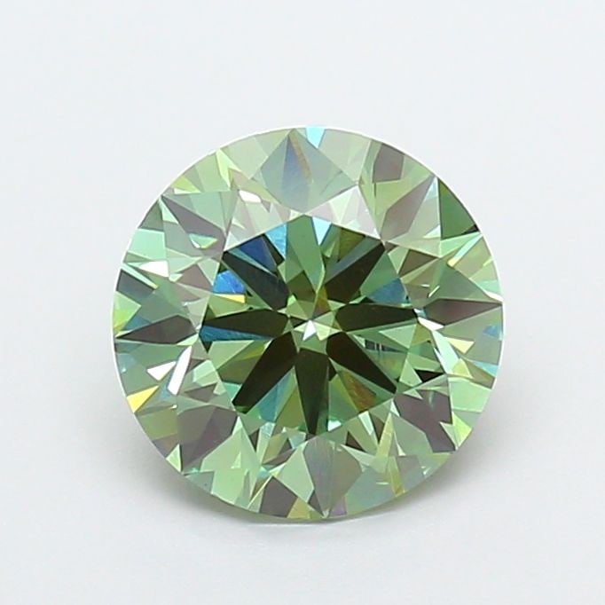 Ideal Loose Diamond - ROUND 2.47ct Fancy Vivid Green VS1: Ideal Loose Diamond - ROUND 2.47ct Fancy Vivid Green VS1 Source: This is a real non-mined Diamond that has been grown in a lab Shape: ROUND Carats: 2.47 Color: Fancy Vivid Green Certification: IGI Vid