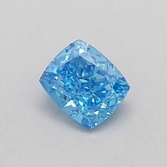 Loose Diamond - CUSHION BRILLIANT 0.34ct Fancy Vivid Blue VS1: Loose Diamond - CUSHION BRILLIANT 0.34ct Fancy Vivid Blue VS1 Source: This is a real non-mined Diamond that has been grown in a lab Shape: CUSHION BRILLIANT Carats: 0.34 Color: Fancy Vivid Blue Certif