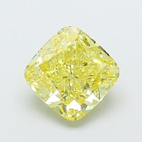 Loose Diamond - CUSHION MODIFIED 1.29ct Fancy Intense Yellow VVS2: Loose Diamond - CUSHION MODIFIED 1.29ct Fancy Intense Yellow VVS2 Source: This is a real non-mined Diamond that has been grown in a lab Shape: CUSHION MODIFIED Carats: 1.29 Color: Fancy Intense Yellow