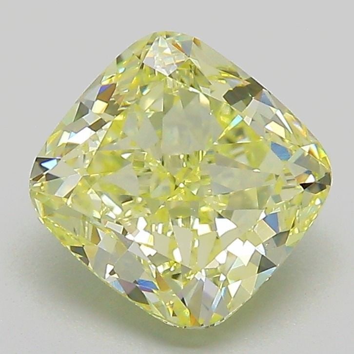 Loose Diamond - CUSHION MODIFIED 2.38ct Fancy Light Yellow VVS2: Loose Diamond - CUSHION MODIFIED 2.38ct Fancy Light Yellow VVS2 Source: This is a real non-mined Diamond that has been grown in a lab Shape: CUSHION MODIFIED Carats: 2.38 Color: Fancy Light Yellow Cer