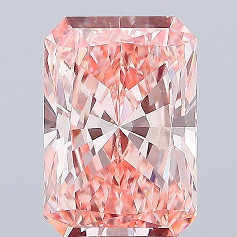Loose Diamond - RADIANT 4.73ct Fancy Vivid Pink VS1: Loose Diamond - RADIANT 4.73ct Fancy Vivid Pink VS1 Source: This is a real non-mined Diamond that has been grown in a lab Shape: RADIANT Carats: 4.73 Color: Fancy Vivid Pink Certification: IGI Video:
