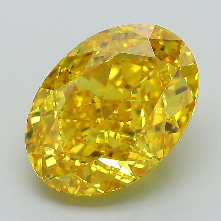 Loose Diamond - OVAL 4.04ct Fancy Vivid Yellow VVS1: Loose Diamond - OVAL 4.04ct Fancy Vivid Yellow VVS1 Source: This is a real non-mined Diamond that has been grown in a lab Shape: OVAL Carats: 4.04 Color: Fancy Vivid Yellow Certification: IGI Video: