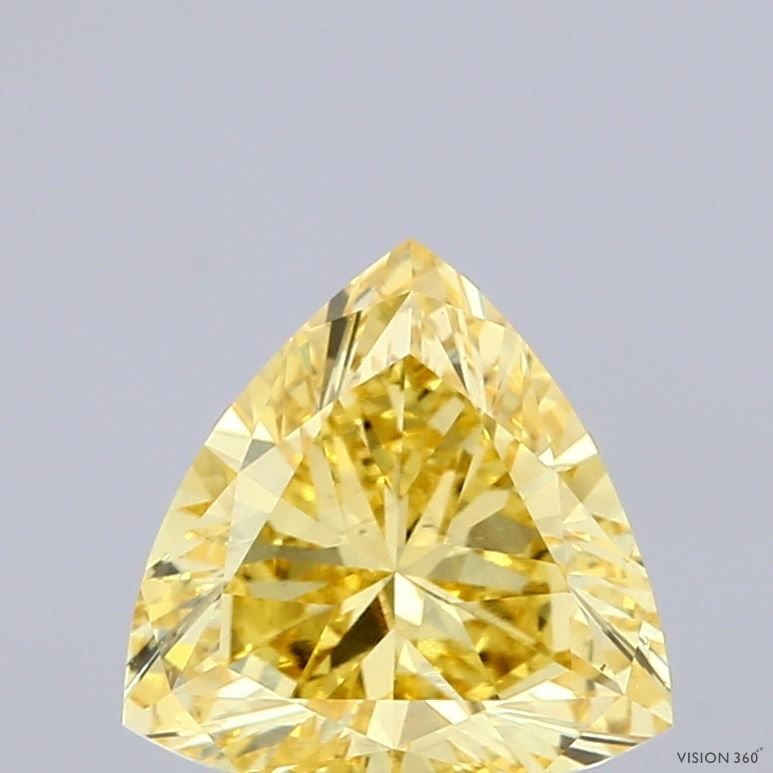 Loose Diamond - TRIANGULAR 1.94ct Fancy Intense Yellow VS1: Loose Diamond - TRIANGULAR 1.94ct Fancy Intense Yellow VS1 Source: This is a real non-mined Diamond that has been grown in a lab Shape: TRIANGULAR Carats: 1.94 Color: Fancy Intense Yellow Certificatio