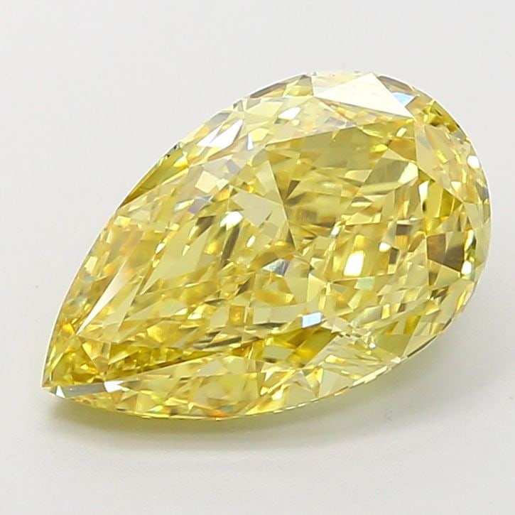 Loose Diamond - PEAR 3.59ct Fancy Vivid Yellow VVS2: Loose Diamond - PEAR 3.59ct Fancy Vivid Yellow VVS2 Source: This is a real non-mined Diamond that has been grown in a lab Shape: PEAR Carats: 3.59 Color: Fancy Vivid Yellow Certification: NONE Video: