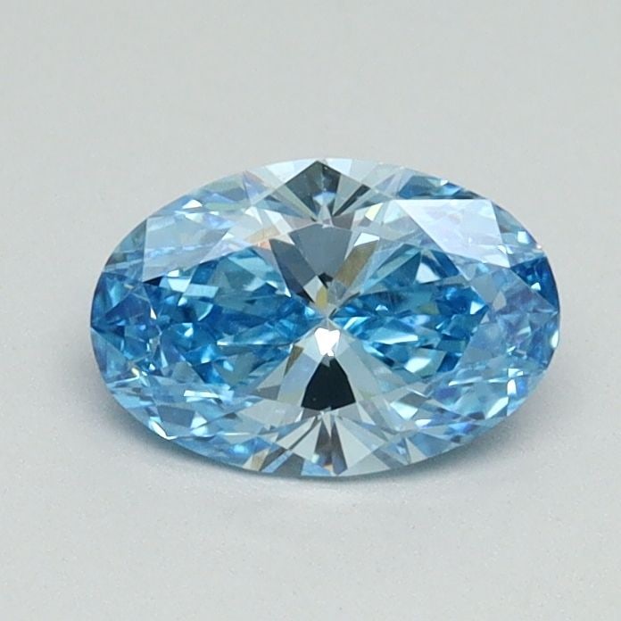 Loose Diamond - OVAL 0.63ct Fancy Vivid Blue VVS2: Loose Diamond - OVAL 0.63ct Fancy Vivid Blue VVS2 Source: This is a real non-mined Diamond that has been grown in a lab Shape: OVAL Carats: 0.63 Color: Fancy Vivid Blue Certification: IGI Video: