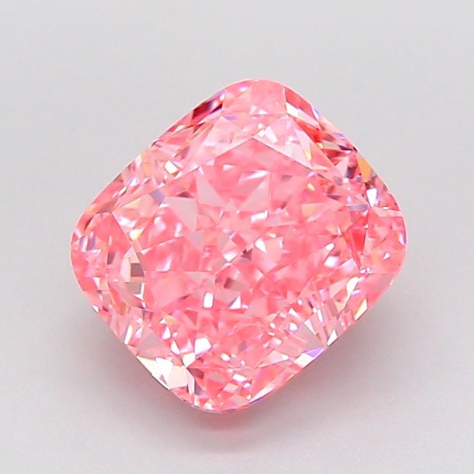 Loose Diamond - CUSHION MODIFIED 2.02ct Fancy Vivid Pink VVS2: Loose Diamond - CUSHION MODIFIED 2.02ct Fancy Vivid Pink VVS2 Source: This is a real non-mined Diamond that has been grown in a lab Shape: CUSHION MODIFIED Carats: 2.02 Color: Fancy Vivid Pink Certifi
