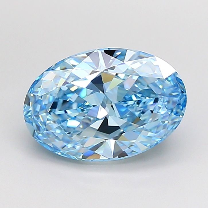 Loose Diamond - OVAL 3.1ct Fancy Vivid Blue VVS1: Loose Diamond - OVAL 3.1ct Fancy Vivid Blue VVS1 Source: This is a real non-mined Diamond that has been grown in a lab Shape: OVAL Carats: 3.1 Color: Fancy Vivid Blue Certification: IGI Video: