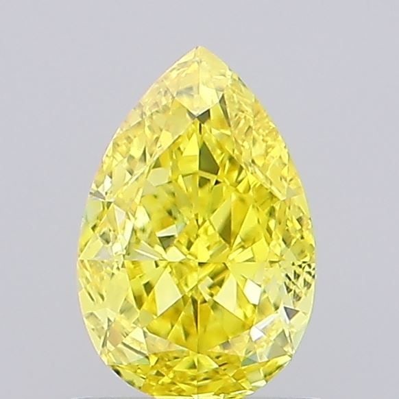Loose Diamond - PEAR 0.98ct Fancy Intense Yellow VS1: Loose Diamond - PEAR 0.98ct Fancy Intense Yellow VS1 Source: This is a real non-mined Diamond that has been grown in a lab Shape: PEAR Carats: 0.98 Color: Fancy Intense Yellow Certification: NONE Vide