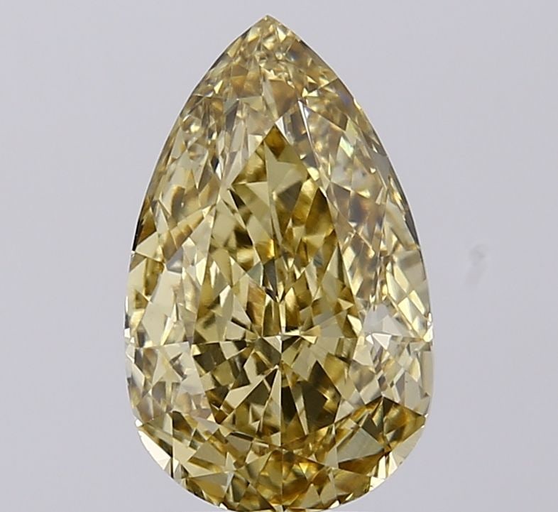 Loose Diamond - PEAR 3.09ct Fancy Intense Yellow VS1: Loose Diamond - PEAR 3.09ct Fancy Intense Yellow VS1 Source: This is a real non-mined Diamond that has been grown in a lab Shape: PEAR Carats: 3.09 Color: Fancy Intense Yellow Certification: IGI Video