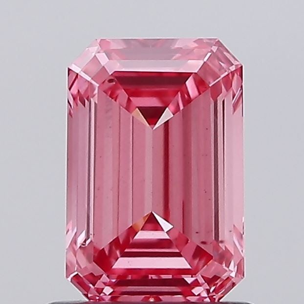 Loose Diamond - EMERALD 1.02ct Fancy Vivid Pink VS2: Loose Diamond - EMERALD 1.02ct Fancy Vivid Pink VS2 Source: This is a real non-mined Diamond that has been grown in a lab Shape: EMERALD Carats: 1.02 Color: Fancy Vivid Pink Certification: IGI Video: