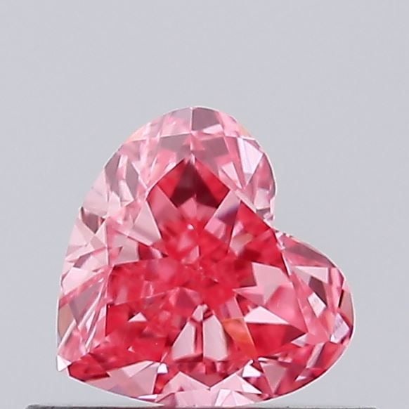 Loose Diamond - HEART 0.49ct Fancy Vivid Pink VVS2: Loose Diamond - HEART 0.49ct Fancy Vivid Pink VVS2 Source: This is a real non-mined Diamond that has been grown in a lab Shape: HEART Carats: 0.49 Color: Fancy Vivid Pink Certification: IGI Video: