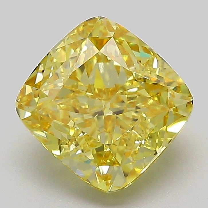 Loose Diamond - CUSHION MODIFIED 2.51ct Fancy Vivid Yellow VVS2: Loose Diamond - CUSHION MODIFIED 2.51ct Fancy Vivid Yellow VVS2 Source: This is a real non-mined Diamond that has been grown in a lab Shape: CUSHION MODIFIED Carats: 2.51 Color: Fancy Vivid Yellow Cer
