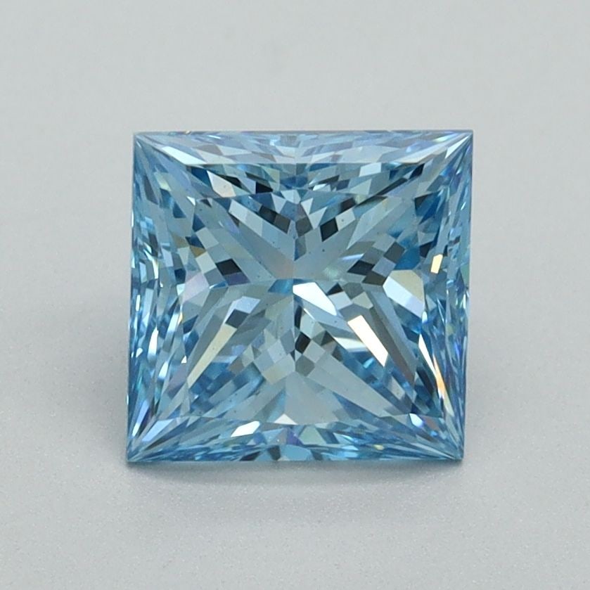 Loose Diamond - PRINCESS 1.59ct Fancy Vivid Blue VS1: Loose Diamond - PRINCESS 1.59ct Fancy Vivid Blue VS1 Source: This is a real non-mined Diamond that has been grown in a lab Shape: PRINCESS Carats: 1.59 Color: Fancy Vivid Blue Certification: IGI Video