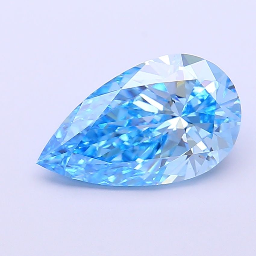 Loose Diamond - PEAR 2.5ct Fancy Vivid Blue VS1: Loose Diamond - PEAR 2.5ct Fancy Vivid Blue VS1 Source: This is a real non-mined Diamond that has been grown in a lab Shape: PEAR Carats: 2.5 Color: Fancy Vivid Blue Certification: IGI Video: