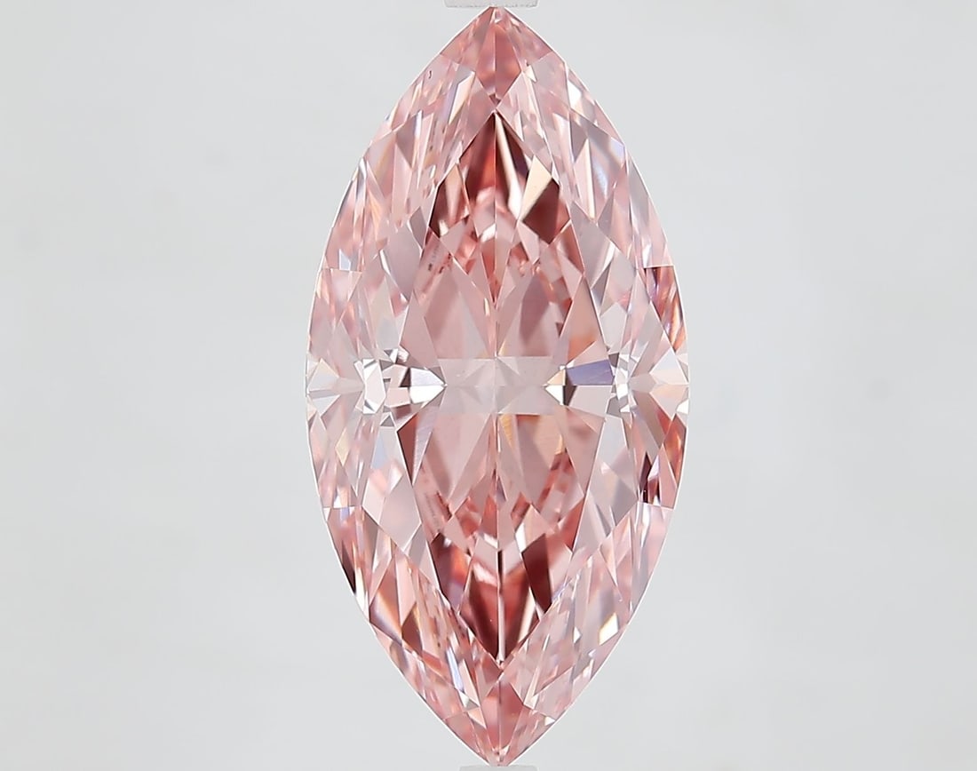 Loose Diamond - MARQUISE 5.62ct Fancy Vivid Pink VS1: Loose Diamond - MARQUISE 5.62ct Fancy Vivid Pink VS1 Source: This is a real non-mined Diamond that has been grown in a lab Shape: MARQUISE Carats: 5.62 Color: Fancy Vivid Pink Certification: IGI Video