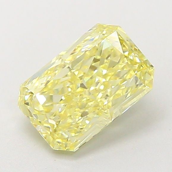 Loose Diamond - RADIANT 1.08ct Fancy Light Yellow VS1: Loose Diamond - RADIANT 1.08ct Fancy Light Yellow VS1 Source: This is a real non-mined Diamond that has been grown in a lab Shape: RADIANT Carats: 1.08 Color: Fancy Light Yellow Certification: IGI Vid