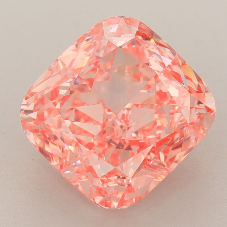 Loose Diamond - CUSHION MODIFIED 4.05ct Fancy Vivid Pink VS1: Loose Diamond - CUSHION MODIFIED 4.05ct Fancy Vivid Pink VS1 Source: This is a real non-mined Diamond that has been grown in a lab Shape: CUSHION MODIFIED Carats: 4.05 Color: Fancy Vivid Pink Certific