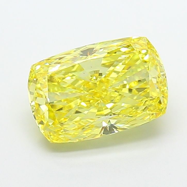 Loose Diamond - CUSHION MODIFIED 5.07ct Fancy Vivid Yellow VS2: Loose Diamond - CUSHION MODIFIED 5.07ct Fancy Vivid Yellow VS2 Source: This is a real non-mined Diamond that has been grown in a lab Shape: CUSHION MODIFIED Carats: 5.07 Color: Fancy Vivid Yellow Cert