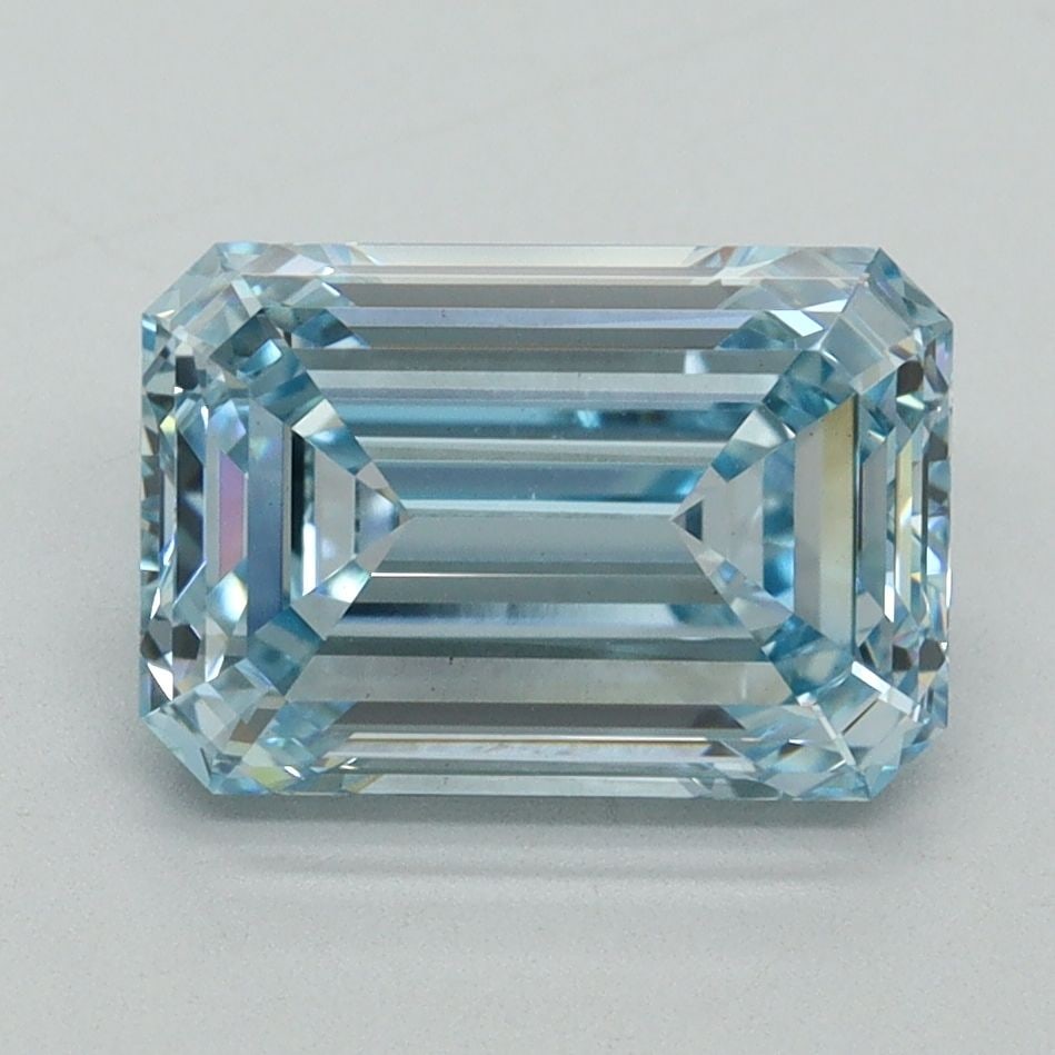 Loose Diamond - EMERALD 2.92ct Fancy Intense Blue VS1: Loose Diamond - EMERALD 2.92ct Fancy Intense Blue VS1 Source: This is a real non-mined Diamond that has been grown in a lab Shape: EMERALD Carats: 2.92 Color: Fancy Intense Blue Certification: IGI Vid