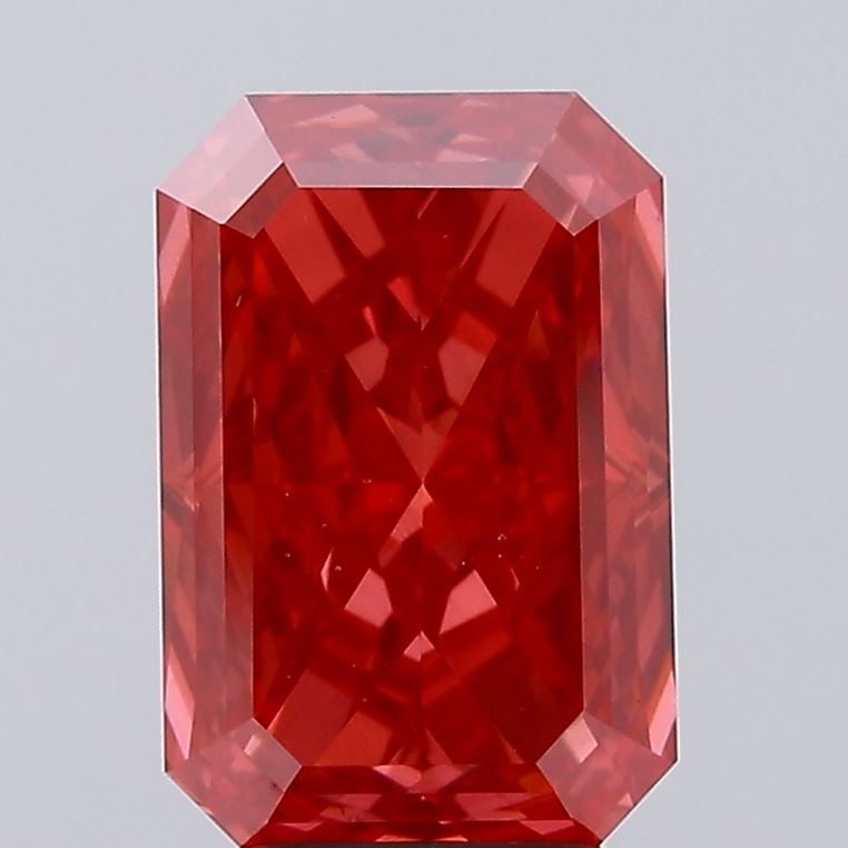 Loose Diamond - RADIANT 3.44ct Fancy Vivid Red VS1: Loose Diamond - RADIANT 3.44ct Fancy Vivid Red VS1 Source: This is a real non-mined Diamond that has been grown in a lab Shape: RADIANT Carats: 3.44 Color: Fancy Vivid Red Certification: IGI Video: