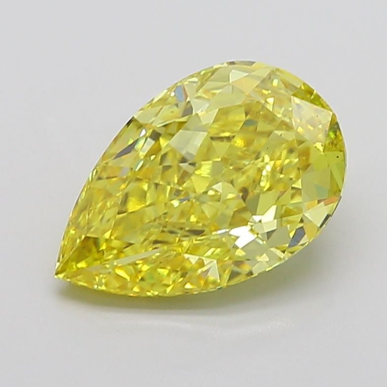 Loose Diamond - PEAR 5.51ct Fancy Vivid Yellow VS2: Loose Diamond - PEAR 5.51ct Fancy Vivid Yellow VS2 Source: This is a real non-mined Diamond that has been grown in a lab Shape: PEAR Carats: 5.51 Color: Fancy Vivid Yellow Certification: IGI Additiona