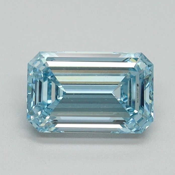 Loose Diamond - EMERALD 0.81ct Fancy Intense Blue VVS2: Loose Diamond - EMERALD 0.81ct Fancy Intense Blue VVS2 Source: This is a real non-mined Diamond that has been grown in a lab Shape: EMERALD Carats: 0.81 Color: Fancy Intense Blue Certification: IGI Vi