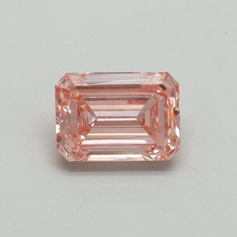 Loose Diamond - EMERALD 1.08ct Fancy Vivid Pink VS1: Loose Diamond - EMERALD 1.08ct Fancy Vivid Pink VS1 Source: This is a real non-mined Diamond that has been grown in a lab Shape: EMERALD Carats: 1.08 Color: Fancy Vivid Pink Certification: IGI Video: