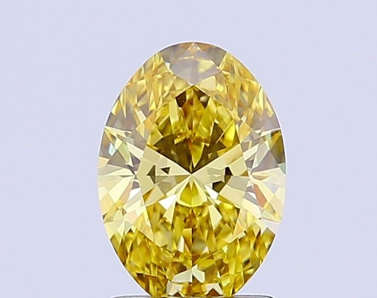 Loose Diamond - OVAL 2.06ct Fancy Intense Yellow VVS2: Loose Diamond - OVAL 2.06ct Fancy Intense Yellow VVS2 Source: This is a real non-mined Diamond that has been grown in a lab Shape: OVAL Carats: 2.06 Color: Fancy Intense Yellow Certification: IGI Vide