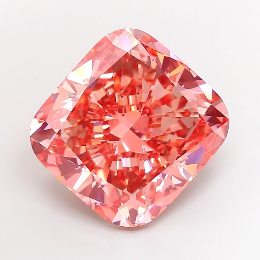 Loose Diamond - CUSHION MODIFIED 26.57ct Fancy Vivid Pink VS1: Loose Diamond - CUSHION MODIFIED 26.57ct Fancy Vivid Pink VS1 Source: This is a real non-mined Diamond that has been grown in a lab Shape: CUSHION MODIFIED Carats: 26.57 Color: Fancy Vivid Pink Certif