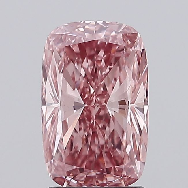 Loose Diamond - CUSHION MODIFIED 2.01ct Fancy Intense Pink VS1: Loose Diamond - CUSHION MODIFIED 2.01ct Fancy Intense Pink VS1 Source: This is a real non-mined Diamond that has been grown in a lab Shape: CUSHION MODIFIED Carats: 2.01 Color: Fancy Intense Pink Cert