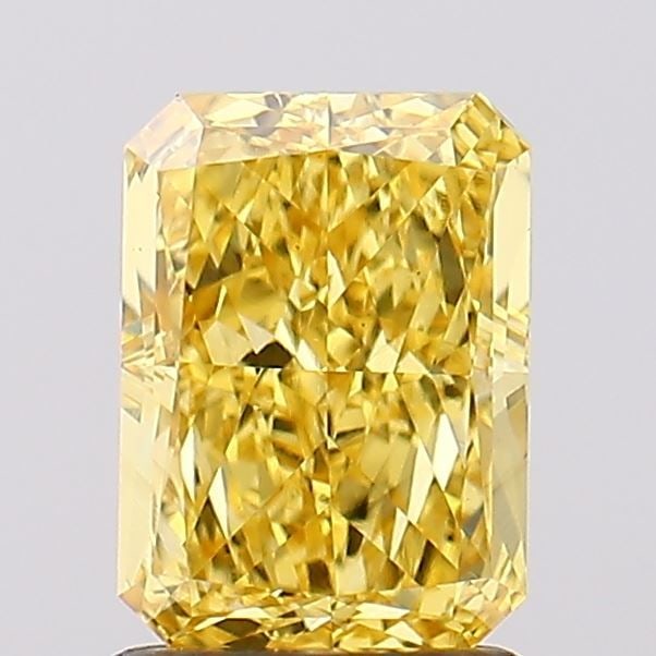 Loose Diamond - RADIANT 1.63ct Fancy Vivid Yellow VS1: Loose Diamond - RADIANT 1.63ct Fancy Vivid Yellow VS1 Source: This is a real non-mined Diamond that has been grown in a lab Shape: RADIANT Carats: 1.63 Color: Fancy Vivid Yellow Certification: IGI Vid