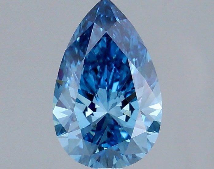 Loose Diamond - PEAR 1.02ct Fancy Vivid Blue VVS2: Loose Diamond - PEAR 1.02ct Fancy Vivid Blue VVS2 Source: This is a real non-mined Diamond that has been grown in a lab Shape: PEAR Carats: 1.02 Color: Fancy Vivid Blue Certification: IGI Video: