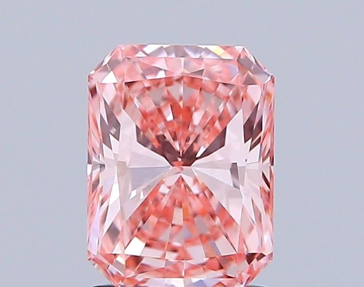 Loose Diamond - RADIANT 1.66ct Fancy Vivid Pink VVS2: Loose Diamond - RADIANT 1.66ct Fancy Vivid Pink VVS2 Source: This is a real non-mined Diamond that has been grown in a lab Shape: RADIANT Carats: 1.66 Color: Fancy Vivid Pink Certification: IGI Video: